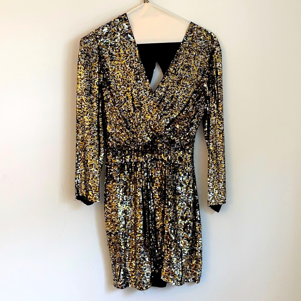 Parker Gold Sequins Dress